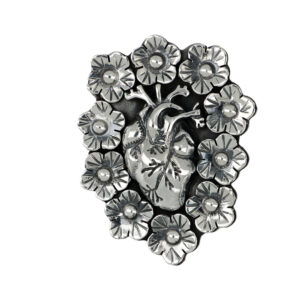 Anillo Corazón Florido
